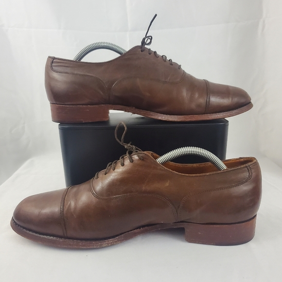 Vintage Britches of Georgetowne Made in England Brown Cap Toe Oxford 9.5 C - Picture 2 of 9